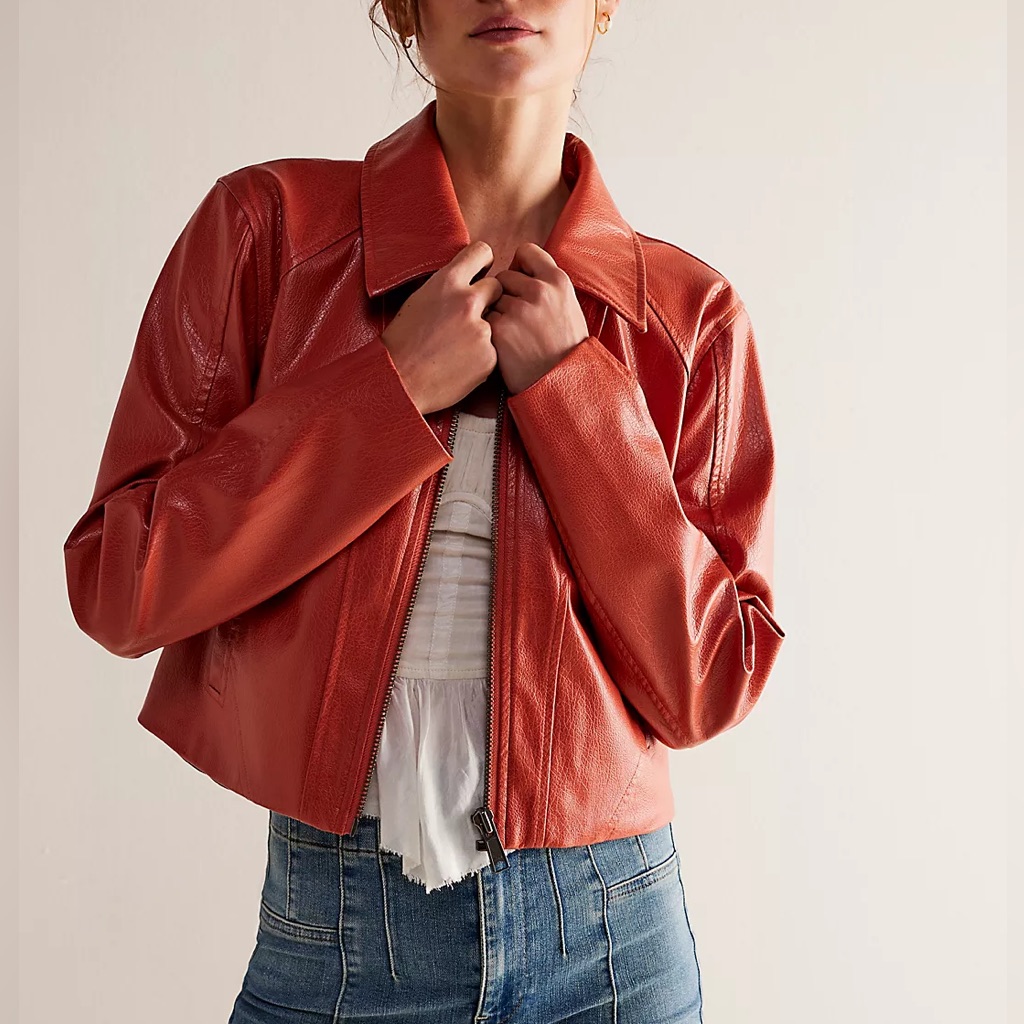 Free People We The Free Clarkie Faux Leather Jacket